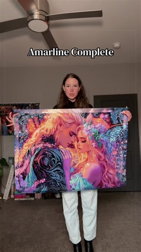 AHHHH she’s finished. Absolutely loved everything about this canvas. My first Melles experience, and I rate it 10⭐️ 📦From Melles Diamond Painting 👩🏻‍🎨Amarline - The Bond Eternal 🖼️Canvas: 93cm x 70cm (36inx27in) 💎Square Drill 🎨 54 Colors 6ABs 6 Star Dust 🚦Started: 2/1/26 🚦Finished: 3/9/26 @🌟 Melles Diamond Painting 🌟 #diamondpaintingaddict #completeddiamondpainting #mellesdiamondpainting #finisheddiamondpainting #diamondart