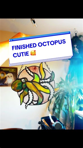 Adorable Handmade Stained Glass Octopus 🌟
