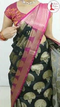 Organza silk saree draping tutorial #beauty #style #fashion