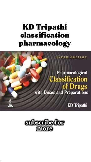 KD Tripathi book classification pharmacology #kdt #gpat #100k #pharmacology #trend #viral #pharmacy