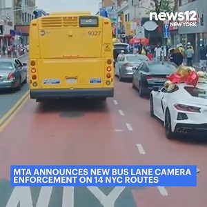 BUS LANE CAMERAS: The MTA has announced an expansion of its bus lane camera enforcement program, aiming to improve bus service and reduce traffic violations across 14 bus routes in the city. (📹: MTA) https://tinyurl.com/4p4wtv2n | News 12