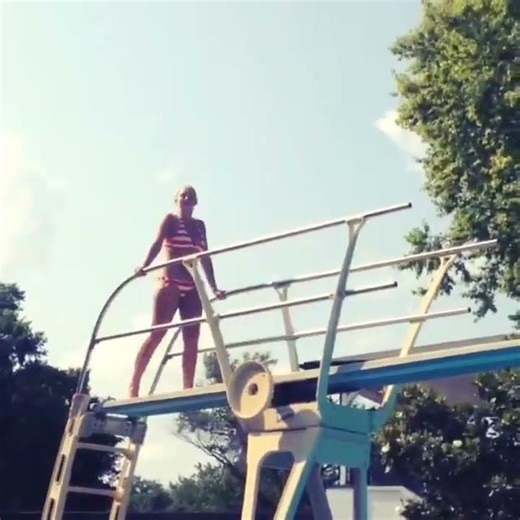 Paige Henry Diving Headfirst From High Dive #summer #pool