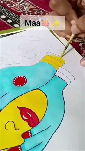 🙏🏻Maa DURGA 💐painting #art #youtubeshorts