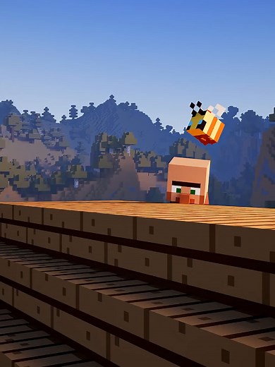 Baby Villagers vs. Iron Golem in Minecraft