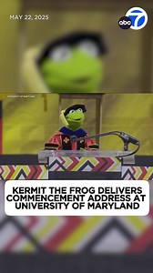 It’s not easy being green – nor graduating from college. Kermit the Frog was the commencement speaker at the University of Maryland’s graduation ceremony this year. Read more at https://abc7.la/4jf3Wsk | ABC7