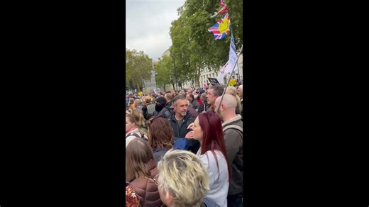 Large protest against digital ID system marches through London, UK