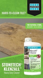 Dirty tiles or stained stone got you stressed? 😬 Say goodbye to stubborn grease and grime with the heavy-duty strength of STONETECH® KlenzAll™ Cleaner! ✨ It's perfect for natural stone, tile, masonry, and even grout that need a little extra love. KlenzAll is strong enough to handle the toughest jobs but gentle enough for everyday use. 🤩 Get ready to experience cleaning made easy with STONETECH® KlenzAll™ Cleaner! 🧼 #LATICRETEPh #Stonetech #KlenzAll #Cleaner #HeavyDutyStrength #HeavyDutyCleane