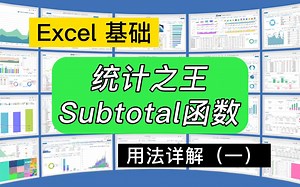 第226期Excel统计之王Subtotal函数(1)