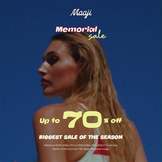 Maaji Swim | Memorial Sale: Up to 70% Off Bikinis, Cover Ups, Dresses and more | May 2026