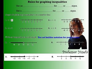 Writing Inequalities and Set Builder Notation