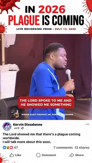 THERE'S A PLAGUE GROWING THAT WILL CAUSE MANY TO TURN BACK TO JESUS. PEOPLE WILL DIE IF THEY DONT TAKE THE LORD SERIOUS. LISTEN SHARE SUBSCRIBE LIKE. | Kervin Dieudonne