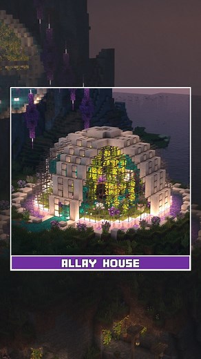 Taly on Instagram: "Minecraft | Allay House 💙🔮 See the tutorial and download my world on my YouTube channel!! Follow me if you want to! - Tiktok: Talyuli_ - YouTube: Talyuli - Kwai: Talyuli - Twitch: Talyuli_Minecraft - Discord: https://discord.gg/8Kb4vrNX4D Tags: #minecraft #minecraftbuilds #minecrafttutorial #minecraftbuild #minecrafthouse #minecraftshaders #minecraftsurvival #minecraftcreations #minecraftideas #minecraftinspiration #jogo #gaming #gamer #minecraftcreative #complementaryshade