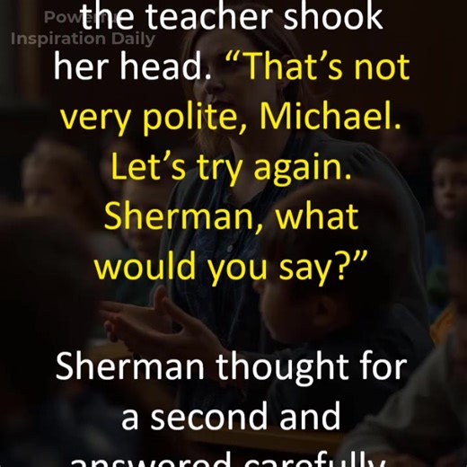 A third-grade teacher was giving her class a lesson on proper table manners | Powerful Inspiration Daily