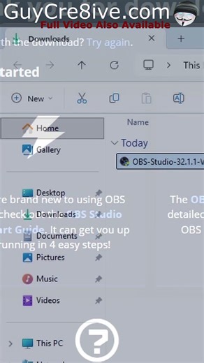 Video👆 - Install OBS Studio Windows 11