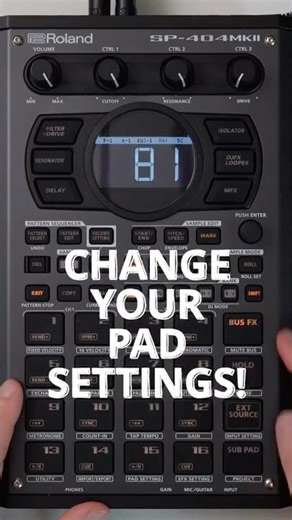 How to Adjust the Pad Settings on the SP-404 Mk2