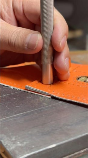 How to install solid copper rivets #leathercraft #leather #handmade