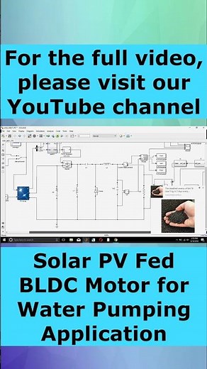 MATLAB Simulation of Solar PV Fed BLDC Motor for Water Pumping Application | Solar PV Fed BLDC
