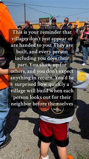I think a lot of people assume a village will just show up when they have a child. After all, it takes a village right? However I think alot of people forget that to have a village you have to BE the village. You have to show up for others, and enjoy doing so. When you get invited to something, do your darnest to show. When someone goes out of their way for you, say thank you and try to do something nice back either for them or someone else. When you see someone needs help, dont wait for them to
