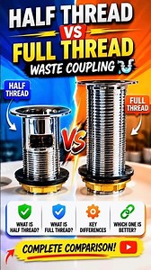 Don't Use the Wrong Waste Coupling! Half Thread vs Full Thread Explained #plumber #plumberlife