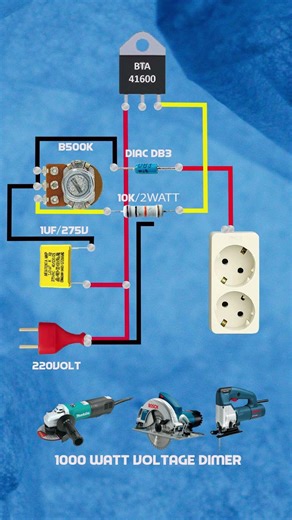 Easy DIY 1000W AC Dimmer | Simple Power Control Circuit