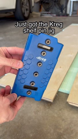 Very cool jig to make shelf pin holes