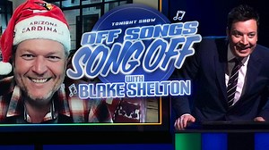 933K views · 13K reactions | Things go off the rails when Blake Shelton brings a banana instead of a paddle to Off Songs, Song Off!  | The Tonight Show Starring Jimmy Fallon | Facebook
