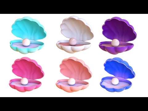 Stylized Clam Shell with Pearl