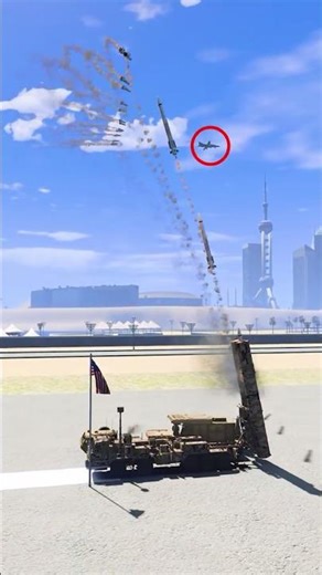 S-500 Missile Launches at Fighter Jet GTA 5 ep36 #shorts #short