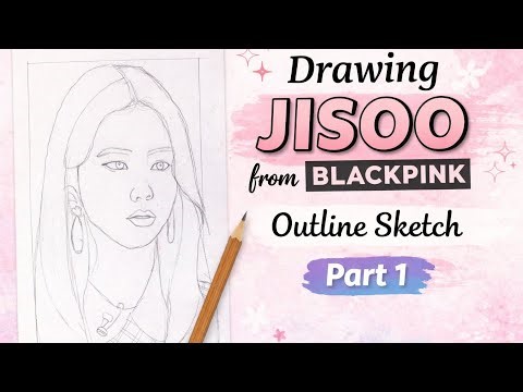 Drawing Jisoo from BLACKPINK | Portrait Outline Sketch | Part 1 | @My Art Gallery Hub