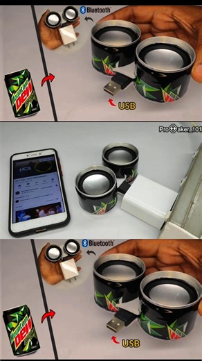 How To Make Bluetooth Speaker Using Mountain Dew Can 🔊🥤 | Amazing DIY Project