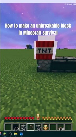 How to make an unbreakable block in survival Minecraft