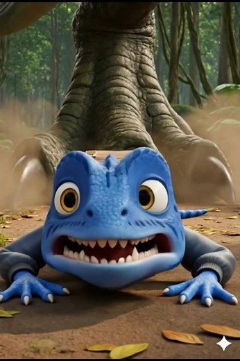 T-Rex Chase! 🦖 Rappy in Trouble 😱 #animated #cartoon #dino #animation #cute #dinosaur #rapto