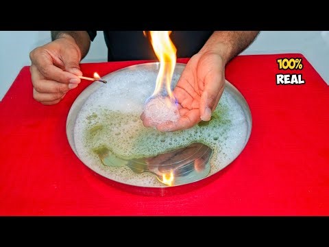 How To Make Fire Bubbles || Fire Bubbles Science Experiment