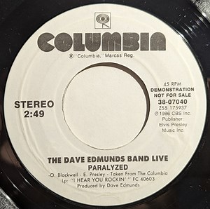 The Dave Edmunds Band Live - Paralyzed