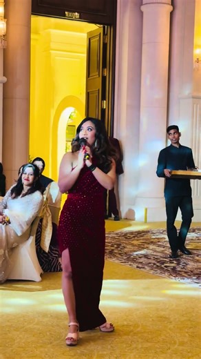 Best Wedding Emcee Chandini Sehgal curating crowd engagement LED games at Prewedding event