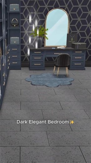 Dark Elegant Bedroom Design 🖤✨ | The Sims FreePlay #simsfreeplay #thesims #shorts