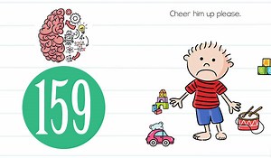Brain Test Level 159 Cheer him up please