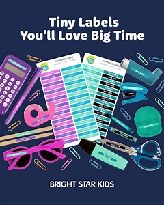 Need labels for pencils, pens & other stationery items that often get lost in the school chaos? You'll love these Tiny Pencil Labels 🙌 Order yours now from just $11.95 🛒 bit.ly/3SmatpN | Bright Star Kids