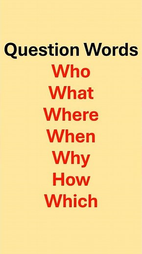 Question Words in English