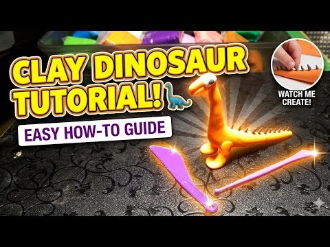 Creating a Clay Brachiosaurus: Easy DIY Dinosaur Tutorial! nice video slime!