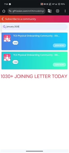 TWO NEW JOINING DATE TODAY WITH 1030+ JOINING LETTER #tcs #tcsjoining #tcs_pattern