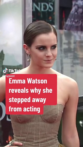 #EmmaWatson reveals why she quit acting. Head to bio for more details.