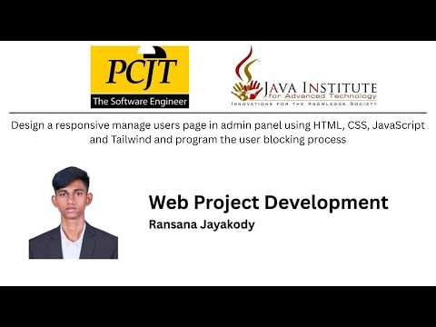 Web Project Development | Task | 43 | Java Institute | Ransana Jayakody