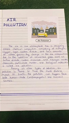 Class 10 Science Part2 Project on Types of Pollution chapter4 Environmental Management 2026 #shorts