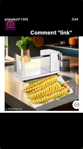 Make Perfect Tornado Potatoes at Home!😍Turn ordinary potatoesinto crispy,Steel Potato Spiral Cutter!