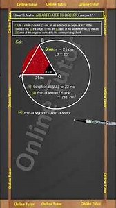 Q5 Ex 11.1 Class 10 Maths | Areas Related to Circles | NCERT Solution Explained Step by Step.