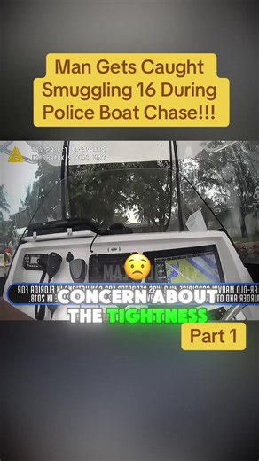 Man Gets Caught Smuggling 16 During Police Boat Chase!!! Part 1 #cops #police #foryou