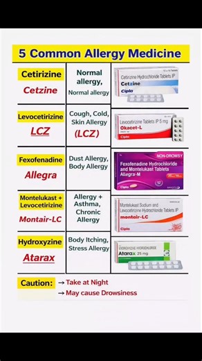 5 Common Allergy Medicines You Should Know 💊 |