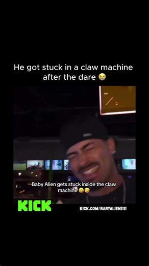 Baby Alien got stuck in a claw machine after a dare 😭