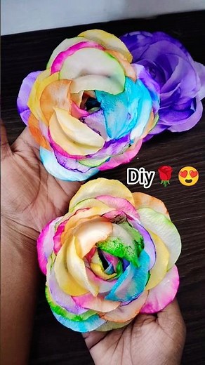 DIY Beautiful Tissue Paper Roses 🌹 Easy Flower Craft | 5 Minute DIY | Diy Papr rose | Diy flowers